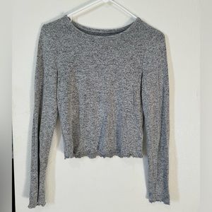 Grey Crop Long Sleeve